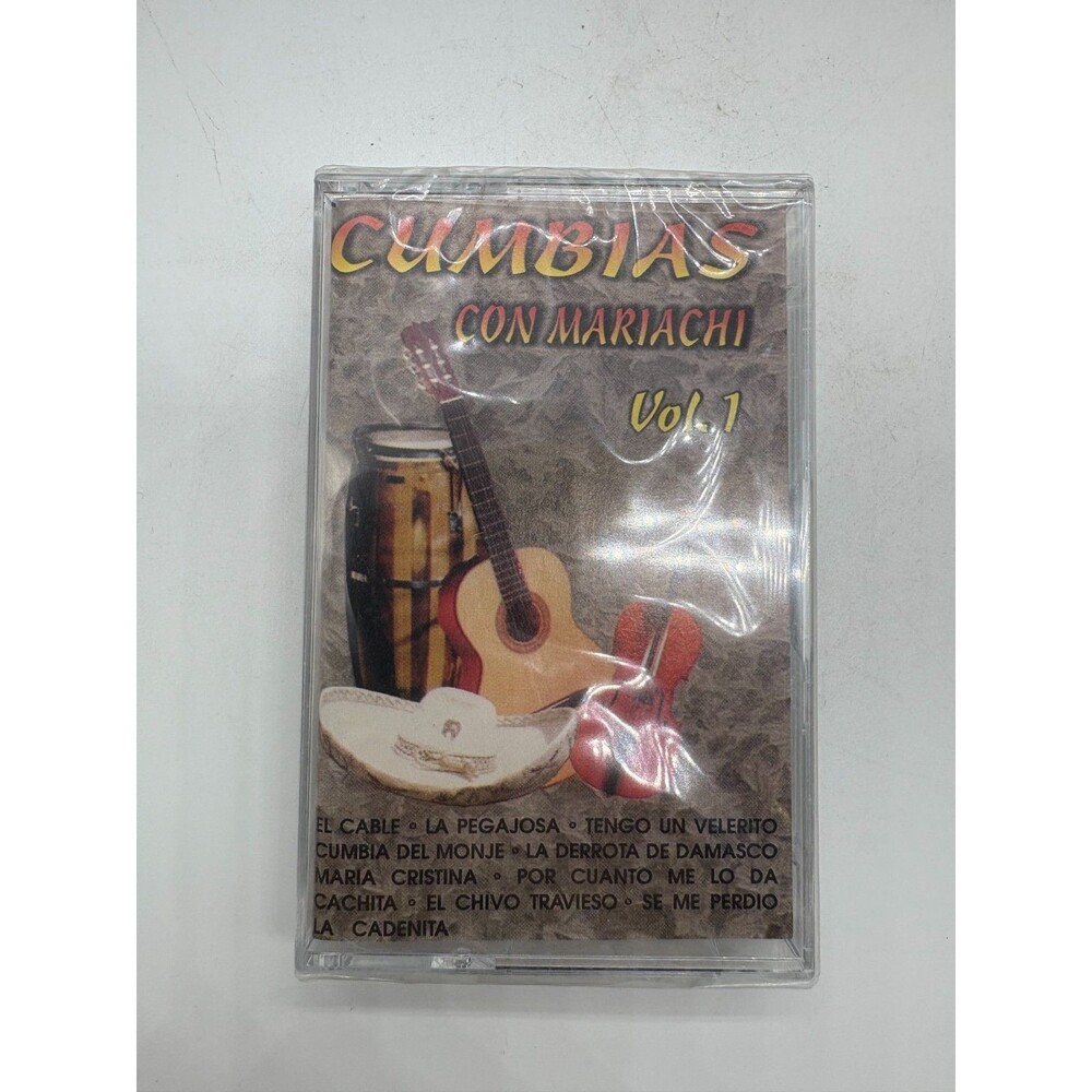 CUMBIAS CON MARIACHI Vol. 1 Cassette Tape Latin Mexican Cumbia Mariachi Music